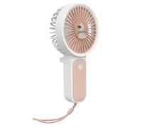 Ventilateur Portable Pliable 3 Vitesses avec Dragonne au Design Lama Rose