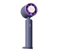Ventilateur portable, portable, avec bloc de glace, chargement USB, silencieux, semi-conducteur, rechargeable (violet)
