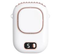 Ventilateur portable pour le cou, rechargeable, couleur blanche