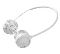 Ventilateur portable pour le cou, rechargeable, de couleur blanche