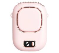 Ventilateur portable pour le cou, rechargeable, de couleur rose