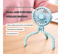 Ventilateur portable pour poussette HOMEFISH, ventilateur oscillant à clipser, mini ventilateur USB fonctionnant sur batterie avec trépied flexible pour poussette, siège auto Black