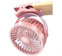 Ventilateur Portable pour Voiture Poussette Lit Bébé(2) | Rotation 360°, tête flexible, fixation stable, large, flux d'air multidirectionnel obstruction