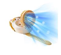 Ventilateur portable pour voyage - Chat mignon rechargeable avec dragonne | Petit ventilateur portable en forme de montre, pour garçons et filles, été, intérieur, extérieur, voyage, camping, vacances