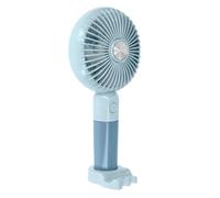 Ventilateur Portable Rechargeable 3 Vitesses avec Base Support 2-en-1 Bleu