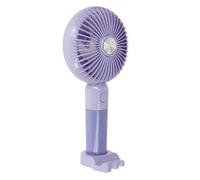 Ventilateur Portable Rechargeable 3 Vitesses avec Base Support 2-en-1 Violet
