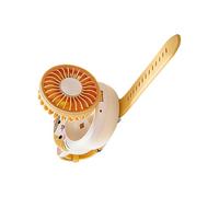 Ventilateur portable rechargeable, 3 vitesses - Chat mignon - Refroidissement portable - Petit ventilateur personnel - Pour , été, intérieur, maison, école, salle de classe, voyage, vacances