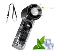 Ventilateur Portable Rechargeable - Appareil Portable Alimenté Par Batterie À Affichage Numérique De 1 À 100 Niveaux | Ventilateur Personnel Portatif 4x2.5x11xcm, Pour L'été, La Plage, Le Festival, Le