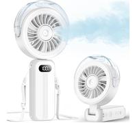 Ventilateur portable rechargeable - Belle commode - Mini ventilateur - Puissant, 4 vitesses - Batterie 4000 mAh