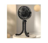 Ventilateur portable rechargeable - Belle commode - Noir - Sans fil - Mini ventilateur pour poussette - 3 vitesses
