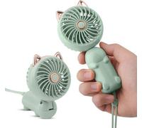 Ventilateur portable rechargeable par USB avec 3 vitesses - Idéal pour les voyages et le télétravail