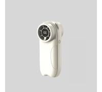Ventilateur portable - Rechargeable par USB - Batterie 4000 mAh - Débit d'air puissant - Silencieux - 5 vitesses - Affichage numérique - Blanc