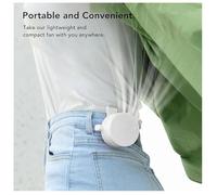 Ventilateur portable sans pales à pince - 3 vitesses, silencieux, clip réglable, idéal voyage extérieur, cadeau - Chemise blanche