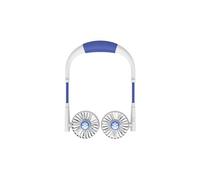 ventilateur portable sur le cou portable sports de plein air USB recharge Bleu