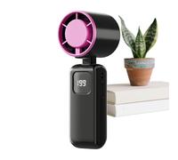 Ventilateur Portable - Tour De Cou Pliable Avec Affichage Numérique, Vitesse Du Vent 199 Pliable | Ventilateur À Main Compact | Pour Femmes Hommes Adultes Voyageurs Randonneurs Stade Concerts