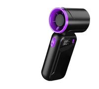 Ventilateur portable USB sans fil, mini ventilateur main, 4000mAh, affichage LED, 3 vitesses, grande autonomie, 7 pales, été, noir