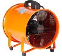 Ventilateur portable, ventilateur cylindrique robuste de 304,8 mm avec tuyau de 10 m, ventilateur d'extraction puissant de 365 W, 2574 CFM, ventilateur industriel pour aspirer la poussière, la fumée,