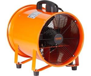 Ventilateur portable, ventilateur cylindrique robuste de 304,8 mm avec tuyau de 10 m, ventilateur d'extraction puissant de 365 W, 2574 CFM, ventilateur industriel pour aspirer la poussière, la fumée,