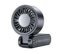 Ventilateur portable - Ventilateur personnel pliable et rechargeable | Refroidisseur de poche silencieux mains libres avec écran LED intelligent | Circulateur d'air de voyage pour plage