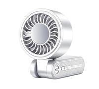 Ventilateur portable - Ventilateur personnel pliable et rechargeable | Refroidisseur de poche silencieux mains libres avec écran LED intelligent | Circulateur d'air de voyage pour plage