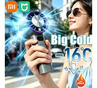 Ventilateur portable Xiaomi MIJIA, mini ventilateur électrique, compresse glacée, 120 vitesses de refroidissement, rechargeable par USB, affichage numérique Gold