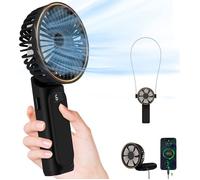 Ventilateur portable - XVX - 4000mAh - 6 vitesses - Pliable 180° - Écran LCD noir
