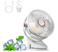 Ventilateur portable - XVX - 5 vitesses - Ø15cm - Oscillation 720° - Rechargeable USB