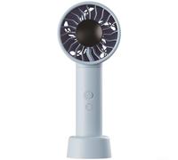Ventilateur portatif avec 100 niveaux réglables - Rechargeable par USB - Ventilateur oscillant pour un refroidissement personnel sur le bureau ou en voyage (bleu)