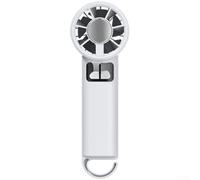 Ventilateur portatif avec semi-conducteur de refroidissement à glace et 5 vitesses réglables, ventilateur turbo compact en ABS pour l'été, l'extérieur et l'intérieur (blanc)