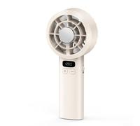 Ventilateur portatif compact avec 120 réglages de fonctionnement silencieux et flux d'air puissant pour les activités de plein air d'été Finition verte (abricot)