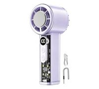 Ventilateur Portatif De Refroidissement, Avec Lanière Rechargeable, Conception À 100 Vitesses, 6,2 X 6,2 X 15,7 Cm, Mini Ventilateur Portable, Moteur Ultra Silencieux, Pour Les Voyages, Le Bureau, Le