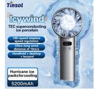 Ventilateur portatif haute vitesse à refroidissement par glace, mini ventilateur portable 5200 mAh, idéal pour les voyages[MV194]
