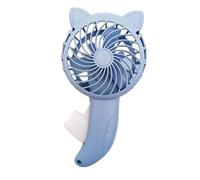 Ventilateur Portatif Mignon de Conception D'oreille de Chat de Bande Dessinée Presse Manuelle Petit Ventilateur de Refroidissement pour le Camping Utilisation Extérieure Compacte et Légère