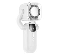 Ventilateur portatif rechargeable - Dispositif de refroidissement puissant, flux d'air à haute vitesse avec engrenage de 1 à 199 réglages réglables pour un confort personnalisé, taille compacte avec