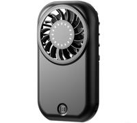 Ventilateur portatif rechargeable par USB 1200 mAh avec 5 vitesses réglables et un flux d'air puissant, design compact et léger pour les voyages, le bureau, l'extérieur pour les loisirs (noir)