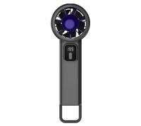 Ventilateur portatif USB - Dispositif de refroidissement rechargeable, vent réglable à 5 vitesses avec design compact pliable pour un rangement et une portabilité faciles, construction légère avec