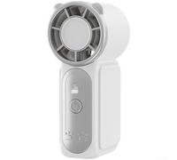 Ventilateur portatif USB, rechargeable 5 pour mini avec refroidissement turbo pour l'extérieur, les voyages, le bureau, soulagement de la chaleur d'été (500 blancs)
