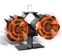 Ventilateur pour poêle à bois, 5 côtés, non électrique, silencieux