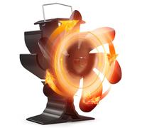 Ventilateur pour poêle à bois, 6 pales, fonctionnant à air chaud, silencieux