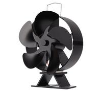 Ventilateur pour poêle à bois, à 5 pales, fonctionnant à l'énergie thermique, en aluminium