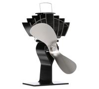 Ventilateur pour poêle à bois - Alimenté par la chaleur - Nickel - Modèle moyen