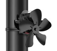 Ventilateur pour poêle à bois, avec 5 pales en aluminium, pour une meilleure répartition de la chaleur