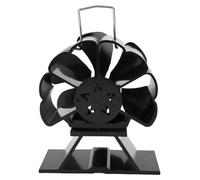Ventilateur pour poêle à bois, en aluminium, fonctionnant grâce à la chaleur, avec protection contre la surchauffe