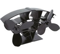 Ventilateur pour poêle à bois - Ventilateur noir pour la circulation de l'air chaud, alimenté par la chaleur du poêle