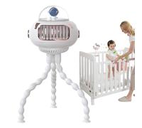 Ventilateur pour poussette | Refroidisseur d'air en forme de poulpe | Ventilateur portable rechargeable USB avec vitesse réglable pour camping, voyage, plage, bureau, berceau, vélo, fauteuil roulant