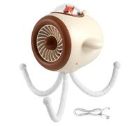 Ventilateur pour poussette - Ventilateur de refroidissement portable, design flexible avec clip pour support pour trépied, flux d'air à trois vitesses, fonctionnement silencieux avec veilleuse colorée