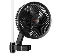 Ventilateur pour tente de culture - Ventilateur à fixation par clip - 15 cm - Moteur EC -via application Wi-Fi - 10 vitesses - IP54 - 1 pièce - Noir