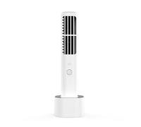 Ventilateur Pratique sans Feuille, Mini Ventilateur Tour oscillant, Ventilateur électrique sans Lame, Chargement USB Portable sans Fil, Mini Ventilateur Portable (Couleur : Noir) (Blanc)