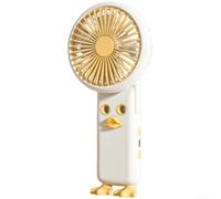 Ventilateur pulvérisateur portable rechargeable USB avec humidificateur, quatre réglages, pour mini refroidisseur brumisateur pour voyage, bureau, dortoir, couleur rose (jaune)