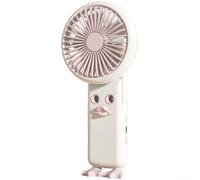 Ventilateur pulvérisateur portable rechargeable USB avec humidificateur, quatre réglages, pour mini refroidisseur brumisateur pour voyage, bureau, dortoir, couleur rose